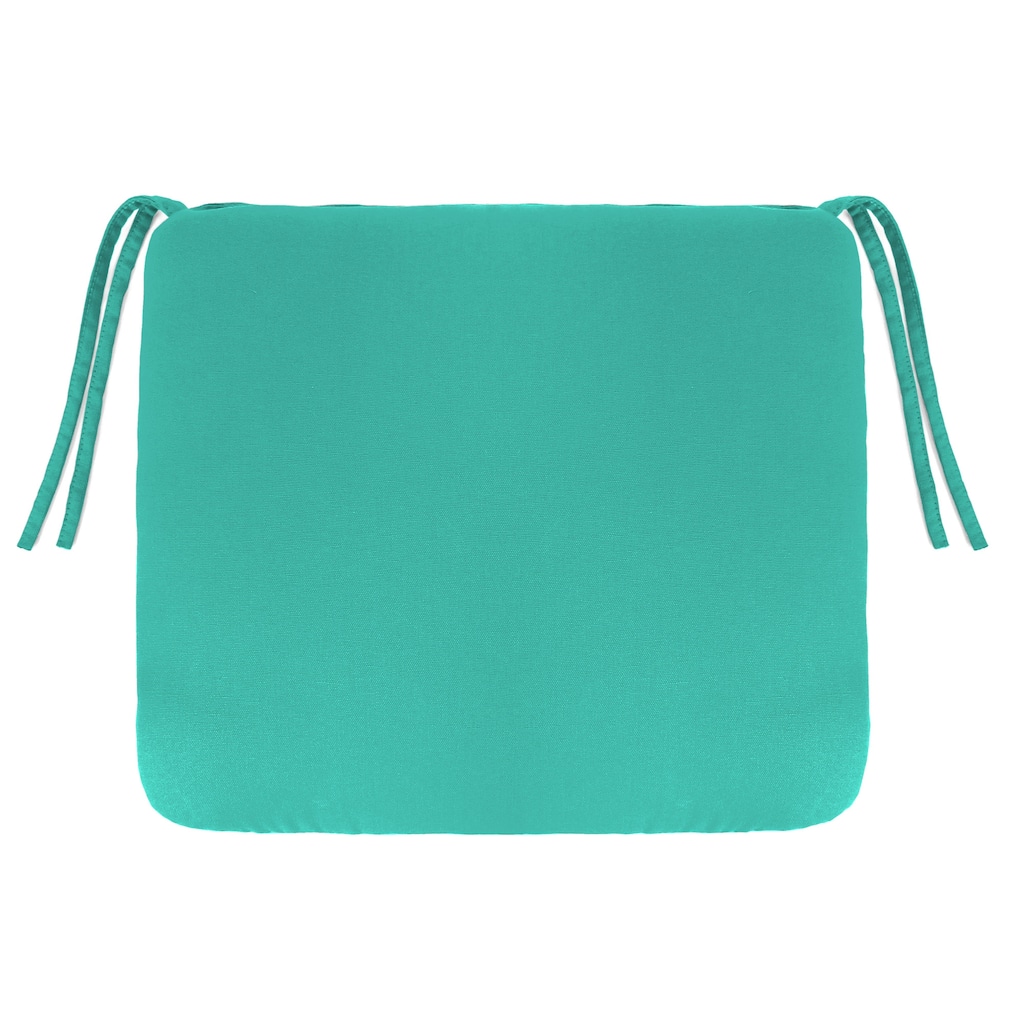 19" x 17" Outdoor Seat Cushion with Ties - 16.5'' L x 18.5'' W x 3'' H