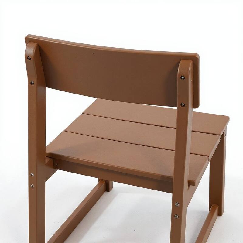 2-Pack HDPE Indoor/Outdoor Dining Chairs, All-Weather Garden & Patio Side Chairs with Modern Backrest