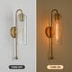 preview thumbnail 16 of 20, 19.53" Single Wall Sconce with Glass Cylinder Shade - W3.54"