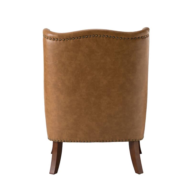 Konrad Comfy Living Room Vegan Leather Armchair by HULALA HOME