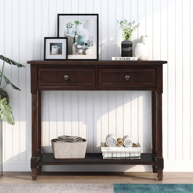 Console Table Traditional Design - Espresso
