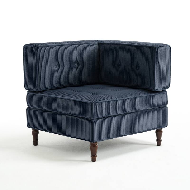 UIXE Corduroy Modular Corner Sofa Lounge Corner Arm Chair