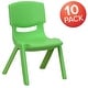 preview thumbnail 46 of 54, 10PK Green Plastic Stackable School Chair, 10.5" Seat Height - Preschool Seating