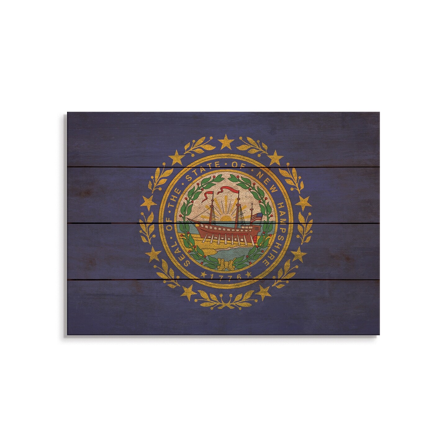 home sign state sign 12x12 wall hanging New Hampshire wood sign