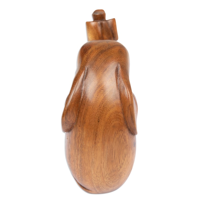 Novica Handmade Bookworm Elephant Wood Sculpture