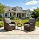 preview thumbnail 16 of 24, 5-Piece Outdoor Rattan Seating Set with Swivel Chairs & Coffee Table