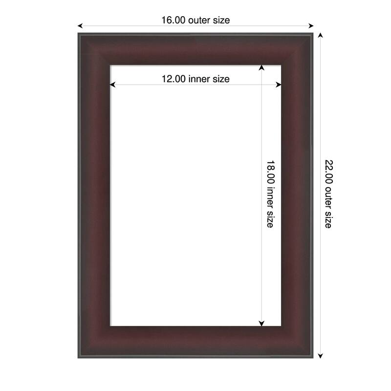 Grand Narrow Framed Dry Erase Magnetic Board - 16 x 22 in - Grand Cherry Narrow