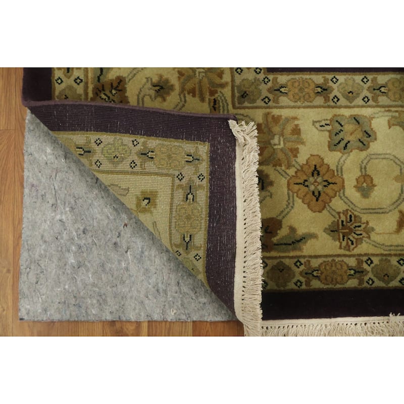 Hand Knotted Oriental 100% Wool Carpet Traditional All-Over Purples Agra Area Rug - 11' 11'' X 9' 0''