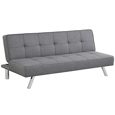 Costway Convertible Futon Sofa Bed Adjustable Sleeper with Stainless - See Details