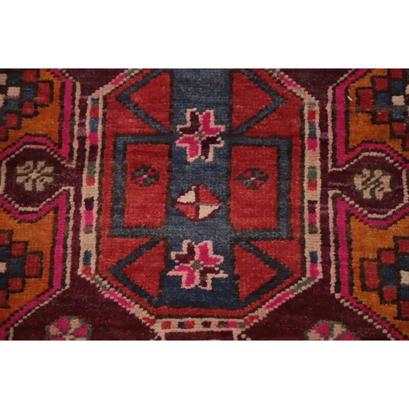 Hand Knotted Oriental 100% Wool Carpet Traditional Tribal Red Ardebil Runner Rug - 10' 4'' X 3' 5''