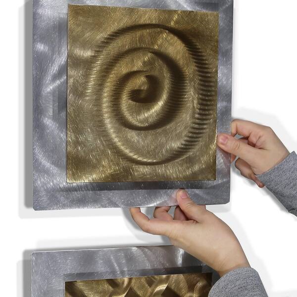 Shop Statements2000 Gold Silver Metal Wall Art Accent Sculpture By Jon Allen Set Of 4 Phenomena Overstock 12455961