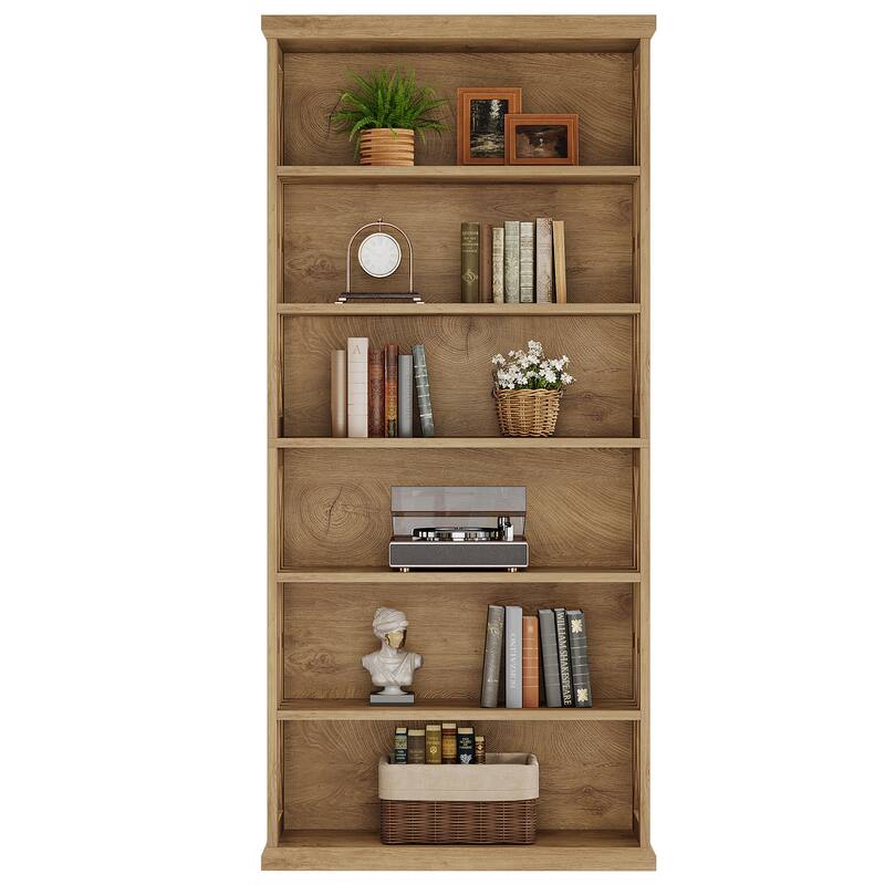 6-Tier Bookshelf, 71 Inches Tall Freestanding Bookcase