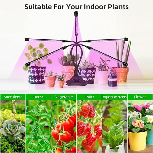 Grow Light Plant Lights for Indoor Plants, Full Spectrum Grow Lights for  Seed Starting, 2-IN-1 Clamped & Tripod - Bed Bath & Beyond - 38121152