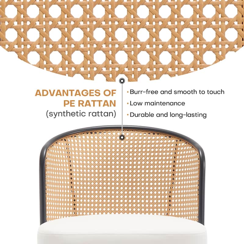 26"/29" Rattan Upholstered Bar Stool /Counter Stools Set of 2/3/4