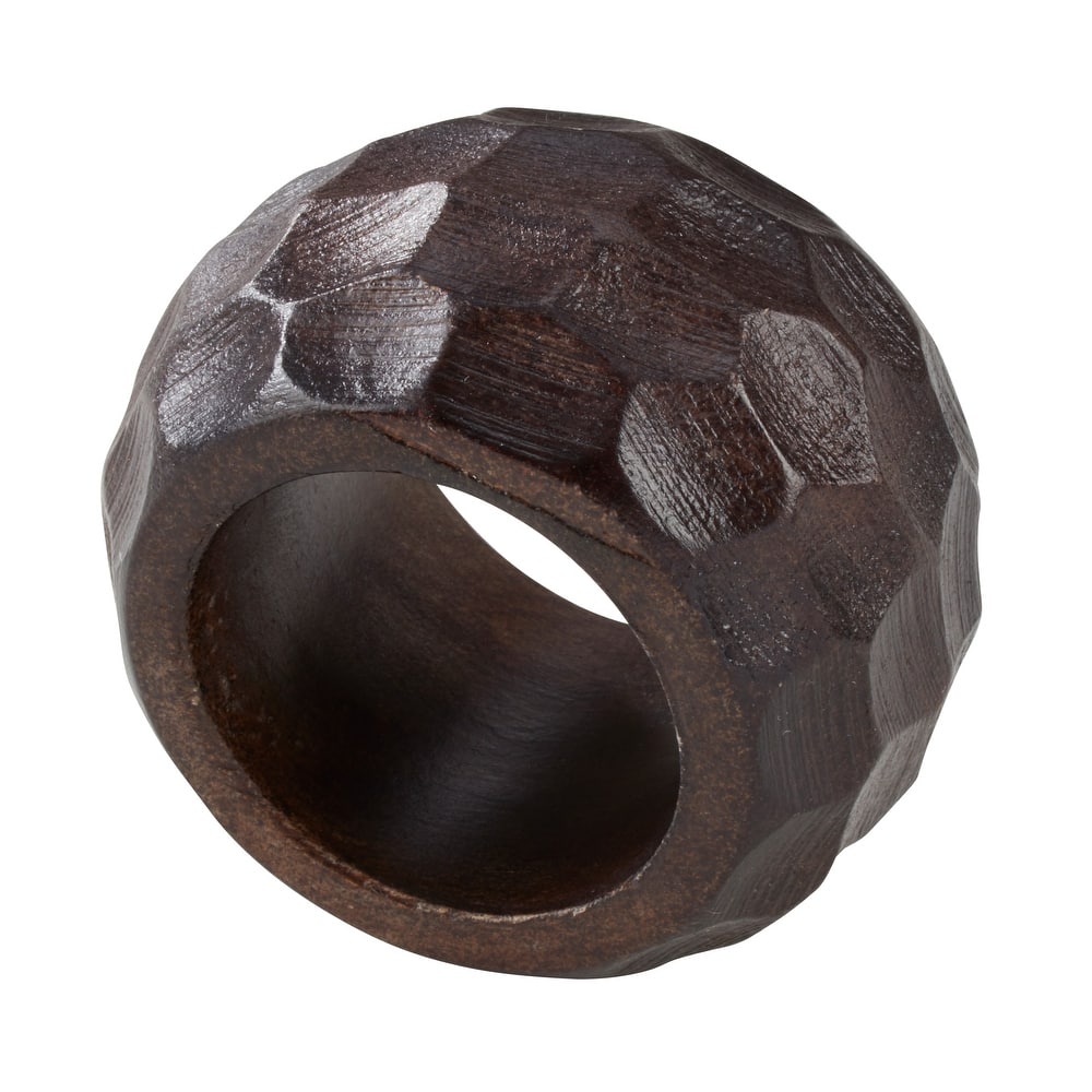 Chunky Mango Wood Napkin Rings (Set of 4)