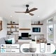 preview thumbnail 13 of 97, Sofucor 48/52 Inch Wood Ceiling Fan with Light and Remote/Smart App Voice Control, Dimmable Lights Included