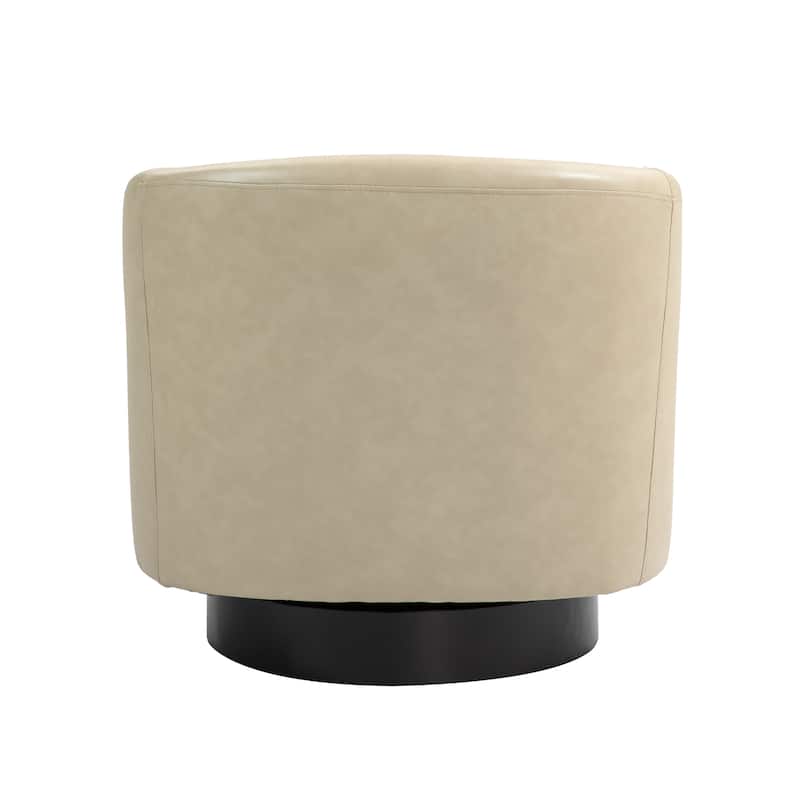 Modern Upholstered Swivel Barrel Club Arm Accent Chair for Living Room