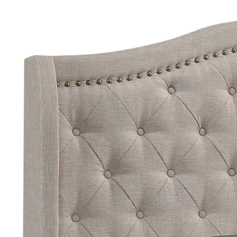 Sonoma Transitional Fabric Upholstered Wingback Bed