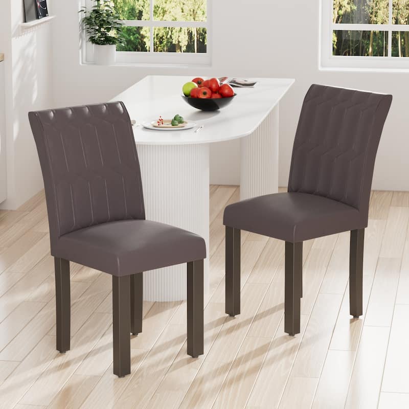 Javlergo Dining Chairs Set of 2/4/6 Upholstered Chairs with Solid Back for Kitchen Restaurant and Living Room