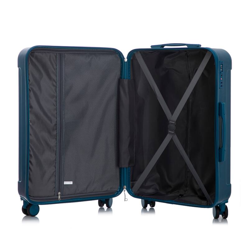 3 Piece Set 20"/24"/28", Hardshell Suitcases with Spinner Wheels, Lightweight Durable Waterproof Carry on Luggage with TSA Lock