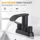 preview thumbnail 23 of 41, WOWOW 4 in. Centerset Double Handle Waterfall Bathroom Sink Faucet