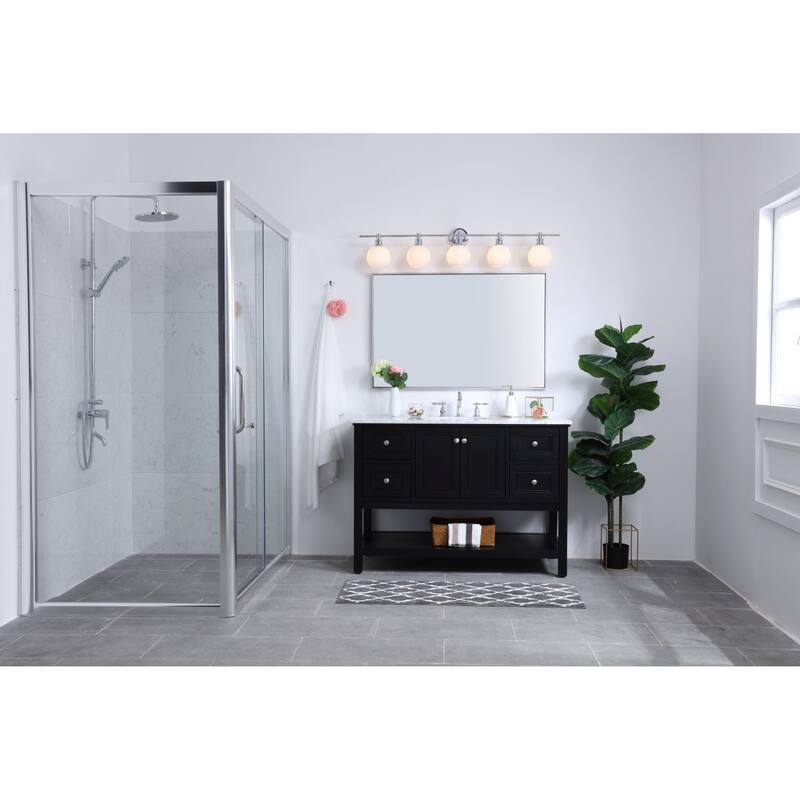 Elegant Lighting Collier 5 Light 47" Wide Bathroom Vanity Light with