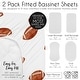 preview thumbnail 6 of 4, Sweet Jojo Designs Sports Theme Boy 2 Pack Baby Bassinet Fitted Sheets - Football Print & Watercolor Vintage Sport Themed, Stars