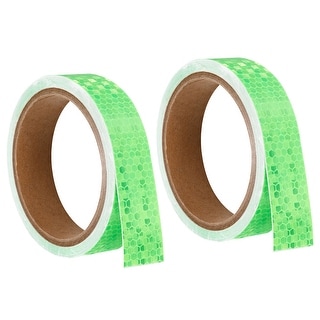Reflective Tape, 2 Roll 15 Ft x 1-inch Safety Tape Reflector, Green ...