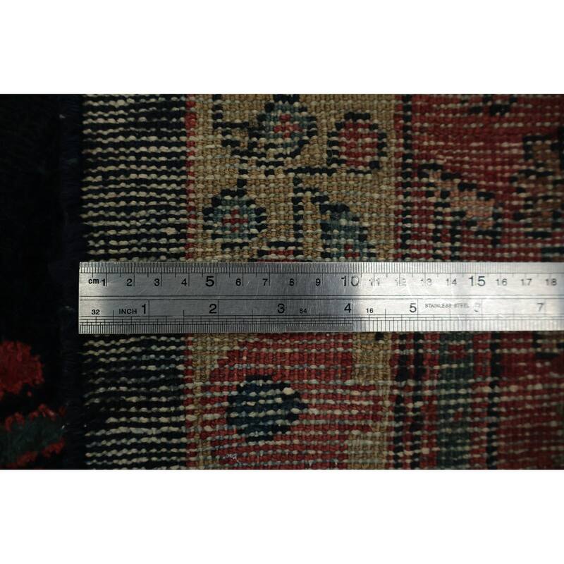 Hand Knotted Oriental 100% Wool Carpet Traditional Floral Navy Blue & Blues Sultanabad Area Rug - 12' 6'' X 9' 3''