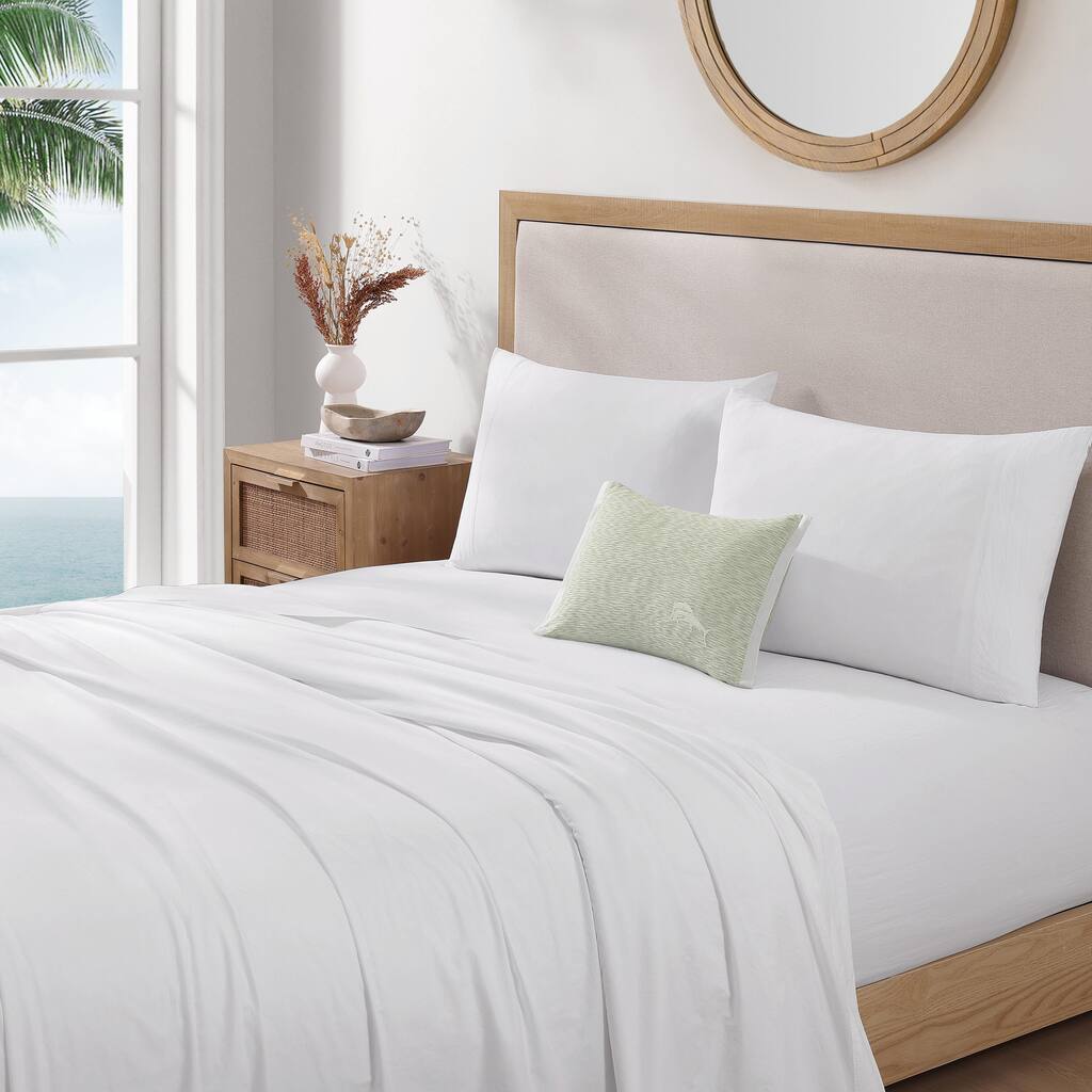 Tommy Bahama Palm Paradise Texture Green Throw Pillow