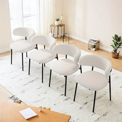 Dining Chairs Set of 4,Medieval Dining Chairs,Teddy Velvet Chairs