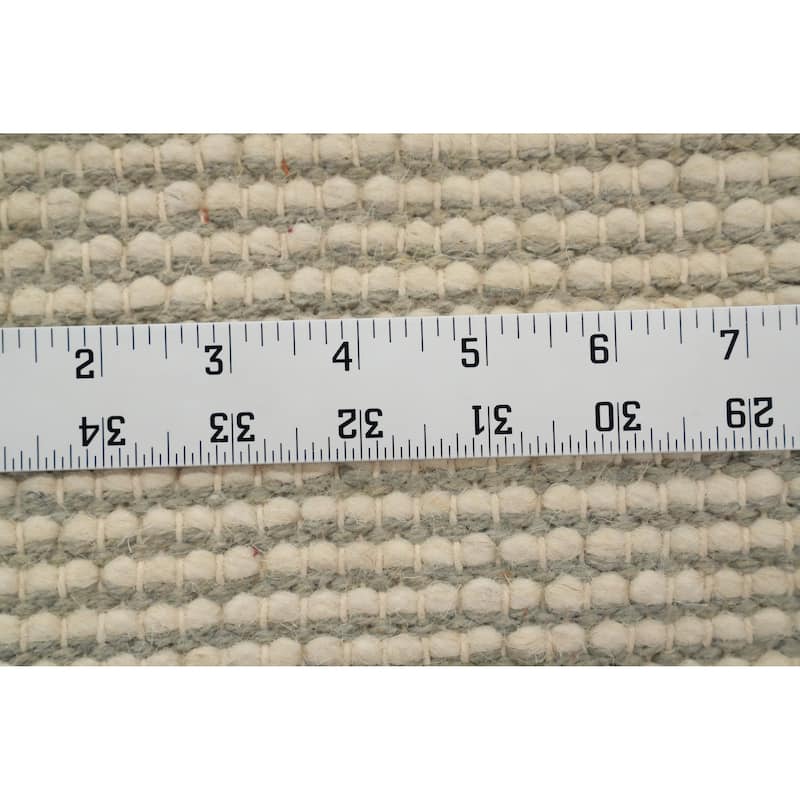 Hand Knotted Oriental 100% Wool Carpet Modern Geometric Beige & Ivories Modern Gotti Design Area Rug - 3' 11'' X 2' 2''