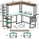 preview thumbnail 25 of 37, L Shaped Desk with Full Hutch and Power Hub, Corner Desk Computer Desk Office Writing Desk