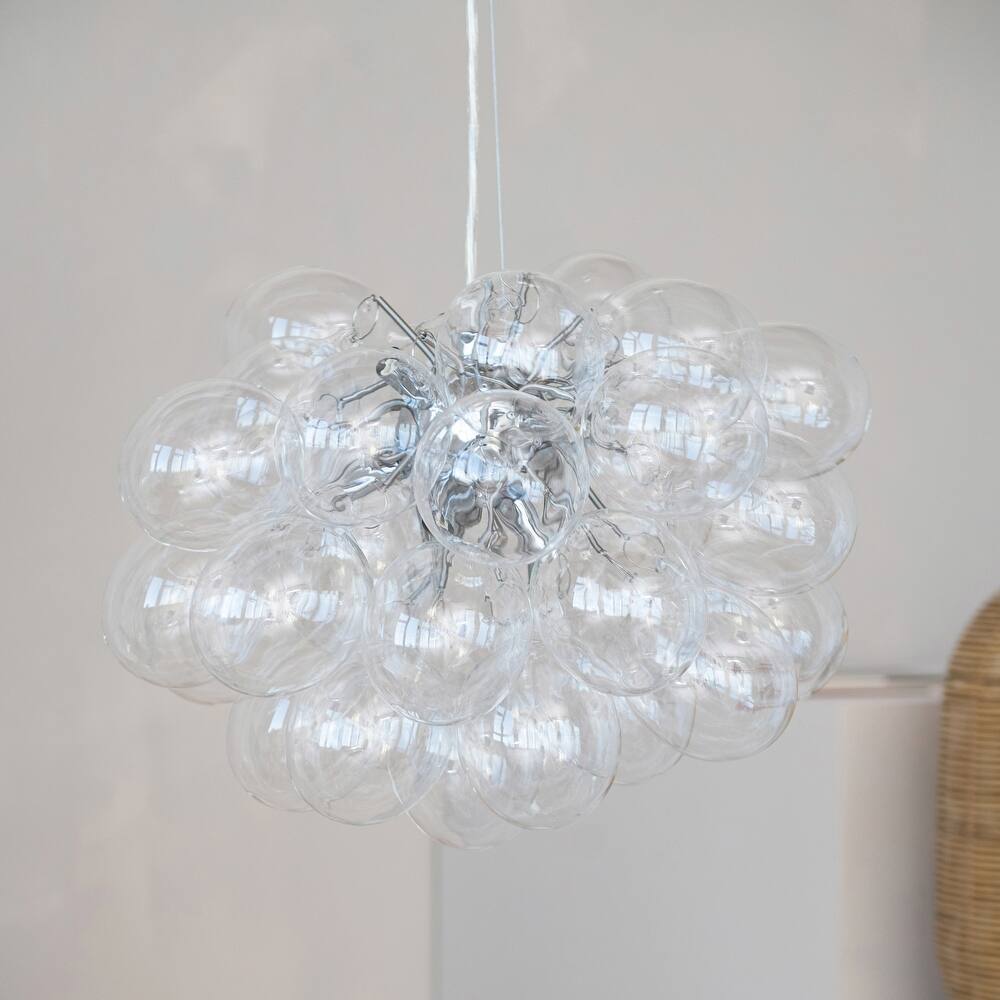 Glass and Metal Pendant Lamp