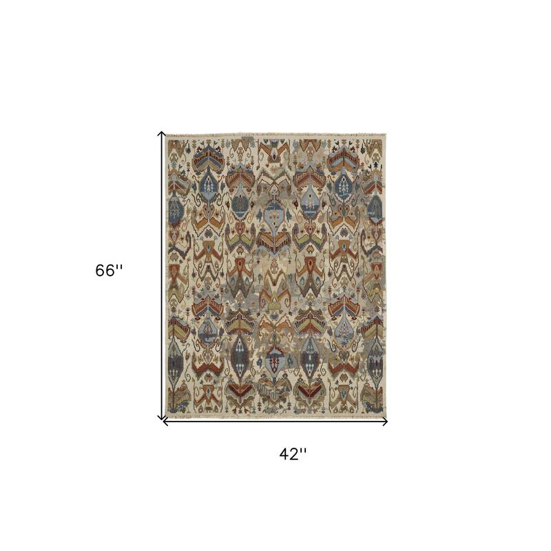 HomeRootsIkat Bohemian Rectangle Area Rug