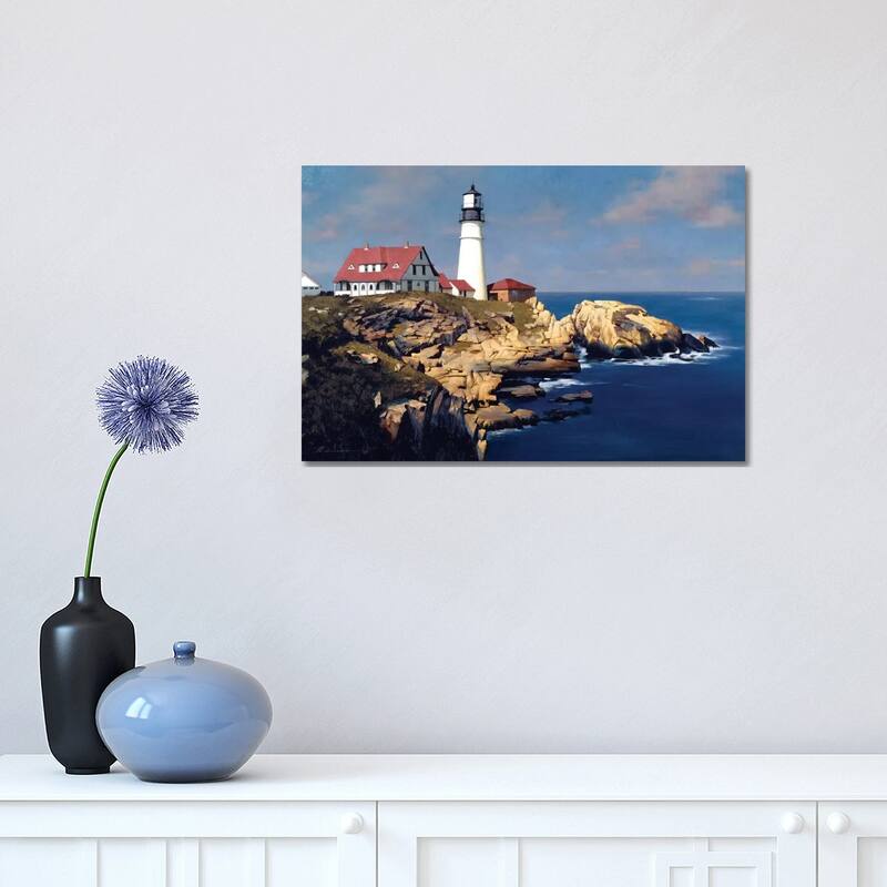 iCanvas "Coastal Lighthouse" by Zhen-Huan Lu Canvas Print - 12x18x1.5