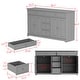 preview thumbnail 17 of 33, 59.1''Sideboard Buffet White Mid-Century Modern Contemporary Lacquered Credenza with Drawers and Doors