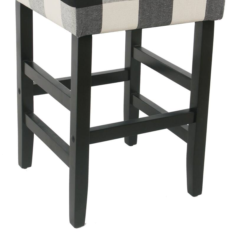 HomePop Square 24" Counter Stool - Black Plaid - 24 inches