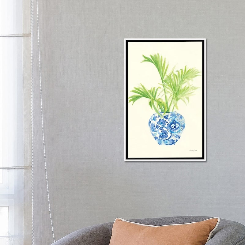 iCanvas "Palm Chinoiserie II" by Danhui Nai Framed Canvas Print