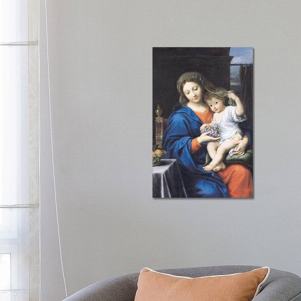 iCanvas "The Virgin of the Grapes, 1640-50 " by Pierre Mignard Canvas Print