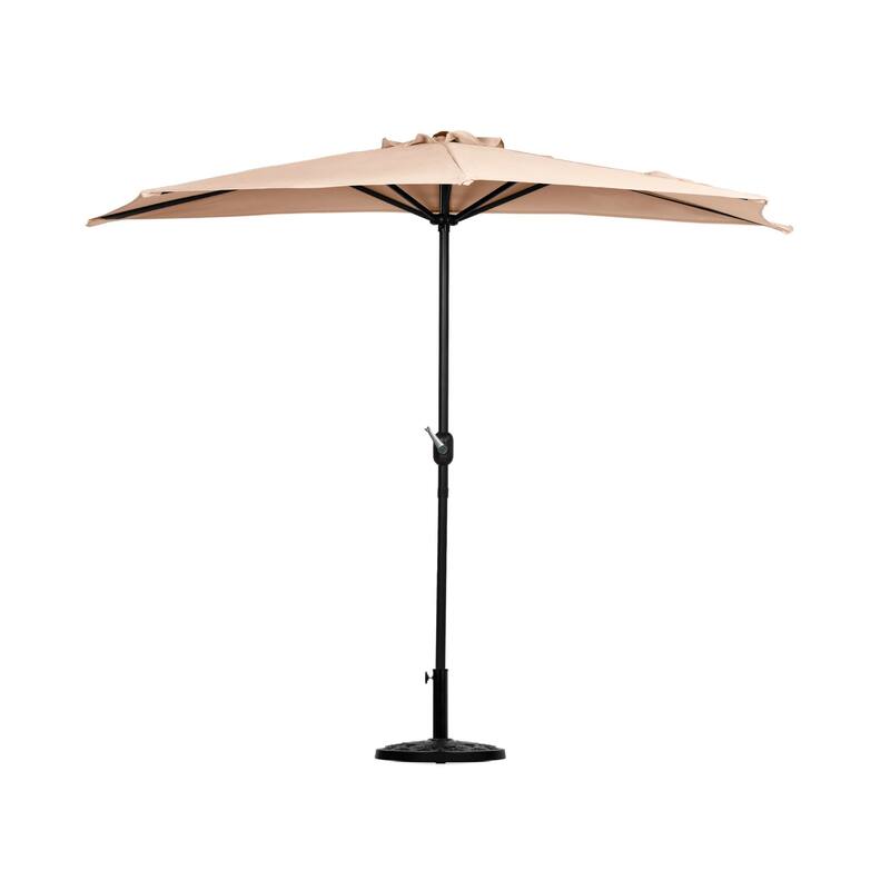 Merritt 9 Ft Half Market Umbrella Included Base