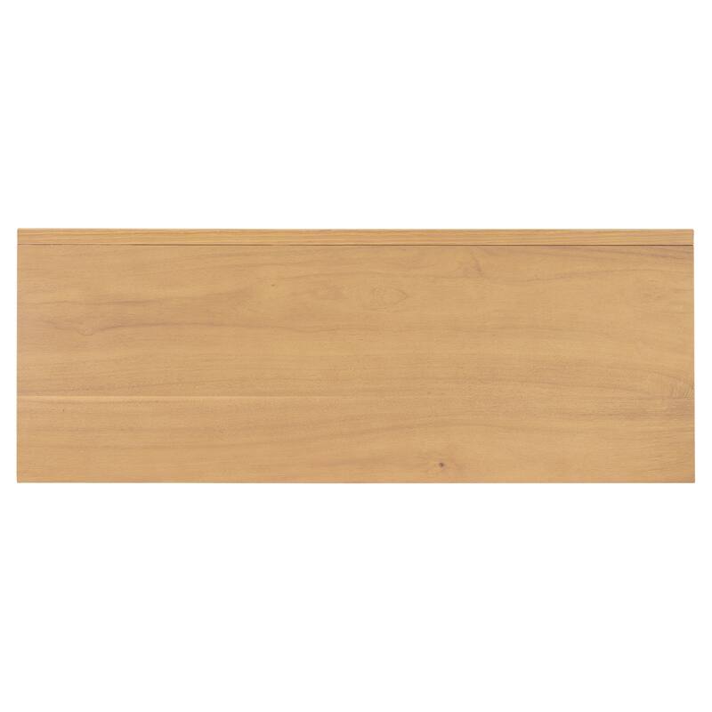 47.25"Sideboard with Pine Veneer and 2 Doors, Retro Buffet with Adjustable Feet, Wooden Storage Cabinet with Metal Handles