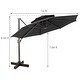preview thumbnail 14 of 12, Pellebant 12 FT Outdoor Round Cantilever Umbrella with Double Top
