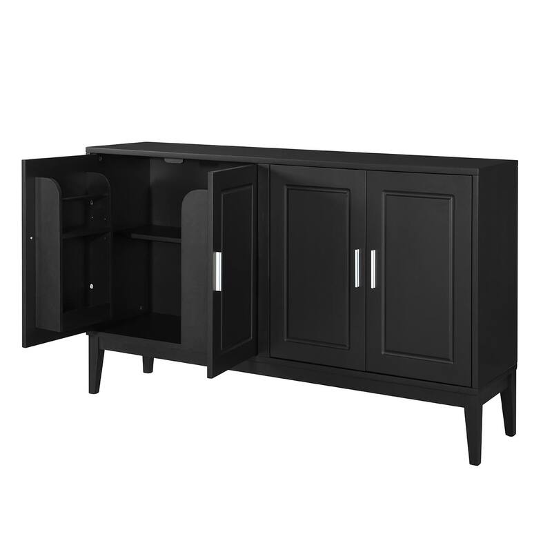 Buffet Cabinet with Door Shelf, Sideboard Cabinet with Adjustable Shelves, Wood Storage Cabinet with Conical Feet