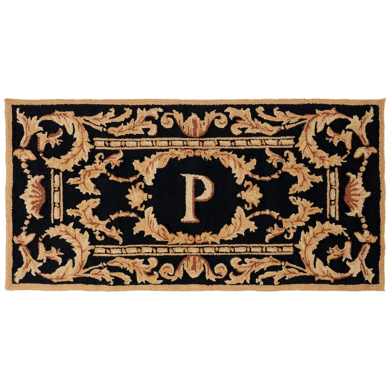 SAFAVIEH Handmade Monogram Kyousuke Casual Rug - 3' x 6' - Black - P