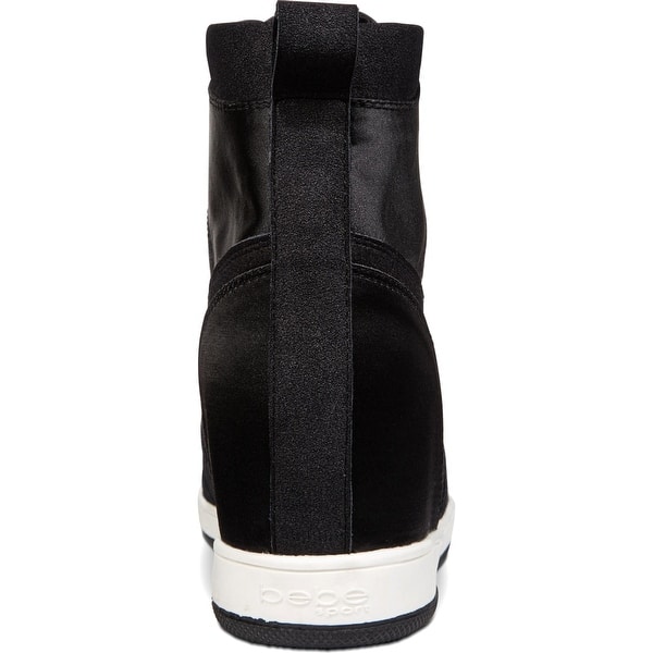 Bebe Sport Womens Charlane Fashion Sneakers Wedge High Top Black 6 Medium B M Overstock Bebe Sport Womens Charlane Fashion Sneakers Wedge High Top Black 6 Medium B M Overstock