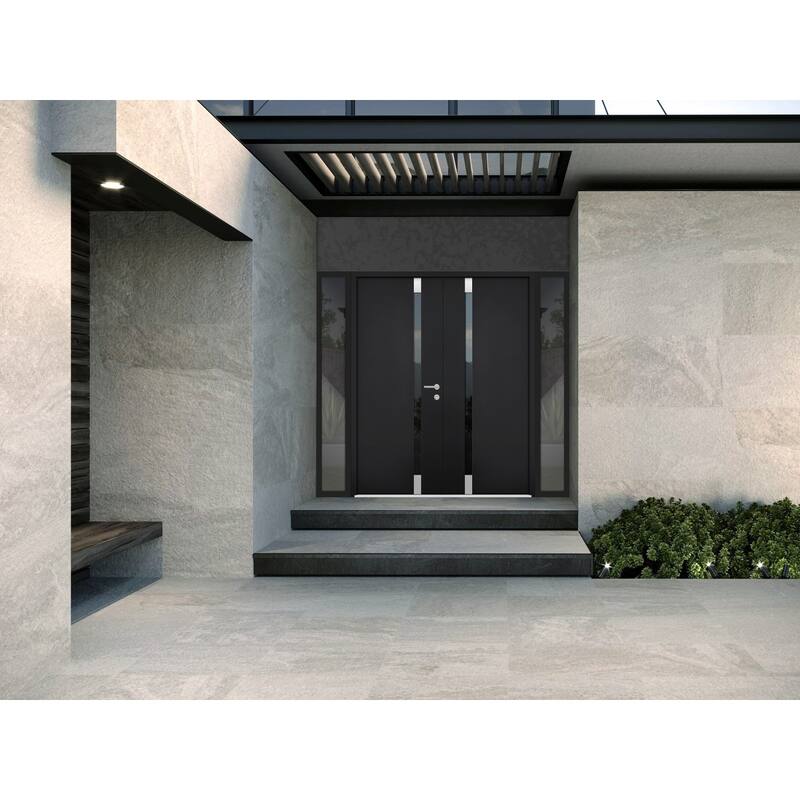 VDOMDOORS | Front Door Exterior Door | Fiberglass | Door Slab | 18x80, Black Entry Door Steel Entry Door Prehung Exterior Door