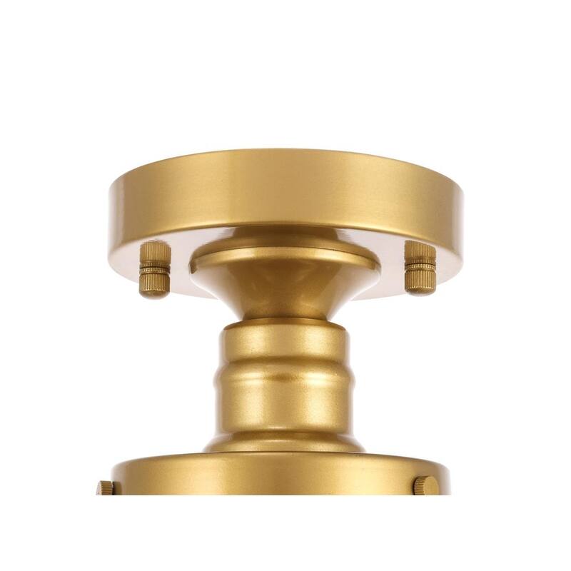 Nyle 1-Light Clear Bubble Glass Flush Mount