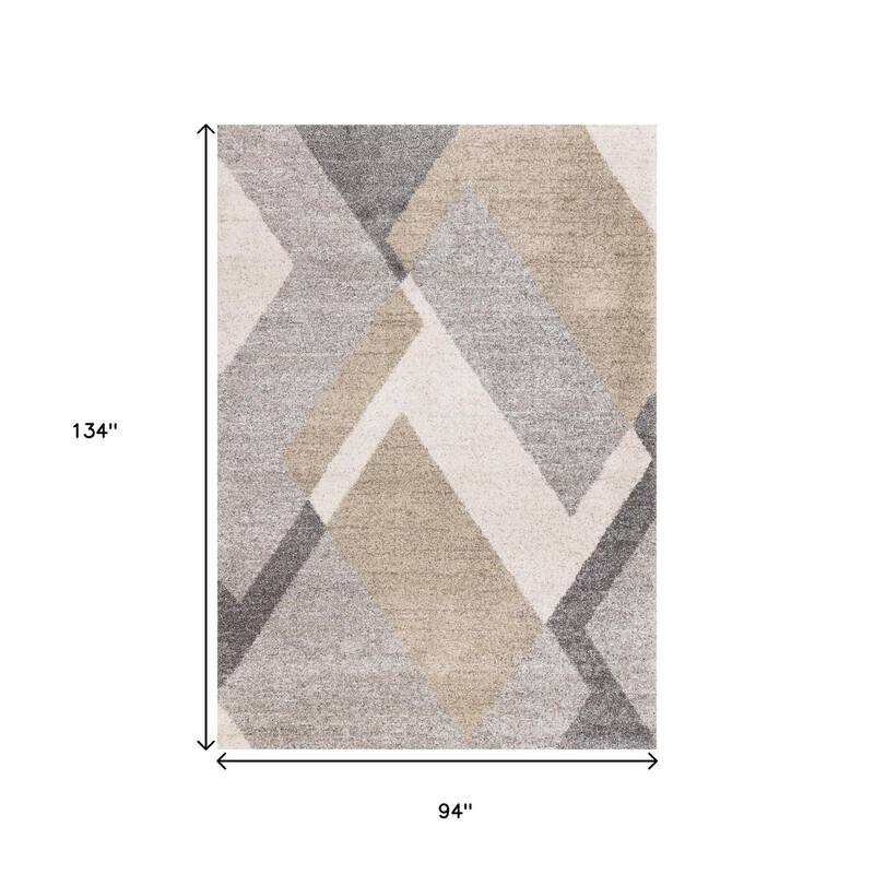HomeRoots Geometric Modern Rectangle Area Rug