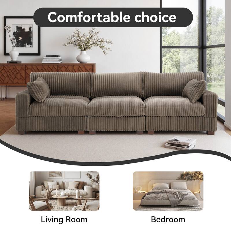 U-shaped Modular Sectional Set Upholstered Sofa Couch
